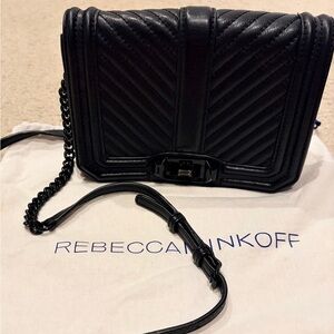 Rebecca Minkoff Black Chevron Crossbody Bag